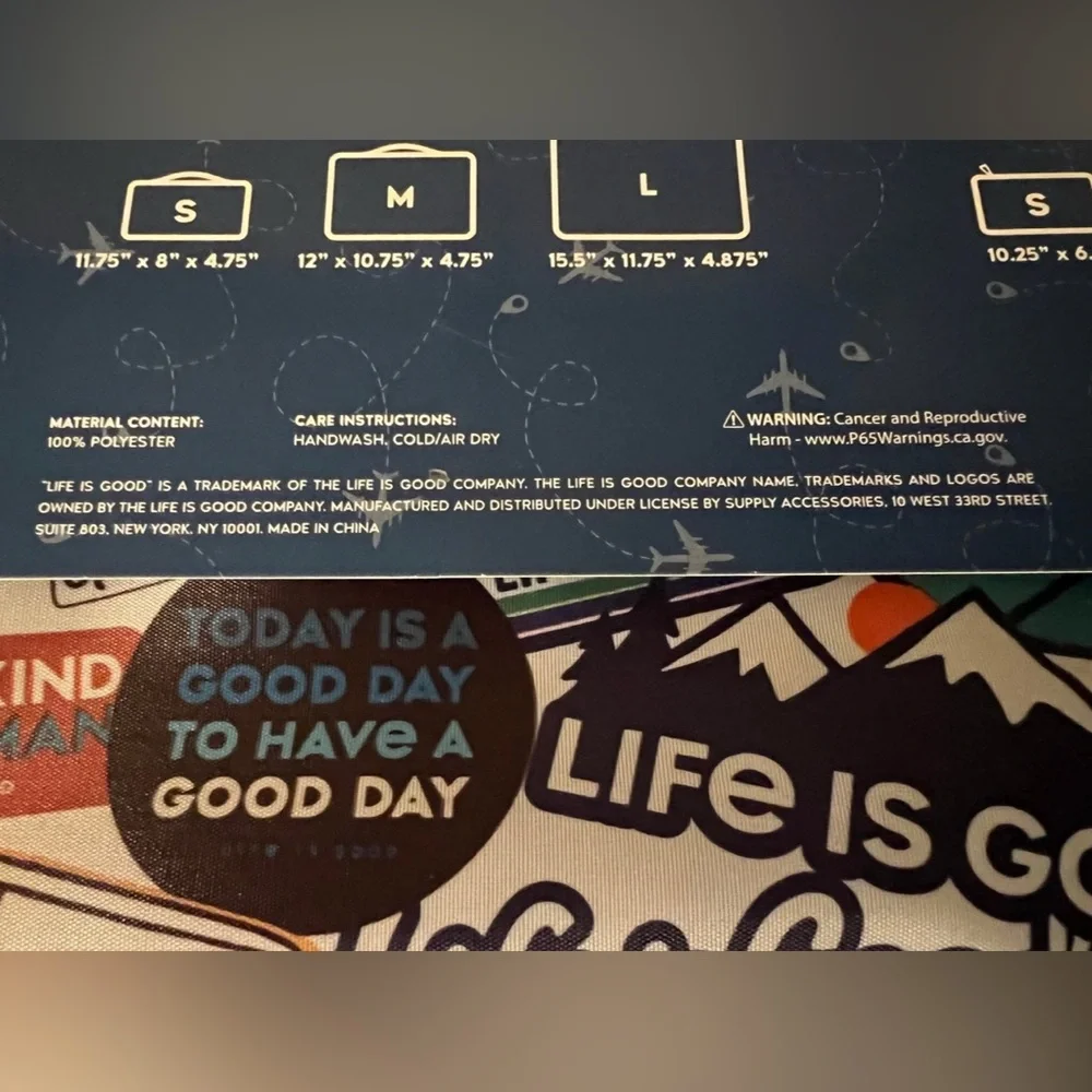 LIFE IS GOOD | 6 PIECE TRAVEL PACKING CUBE SET